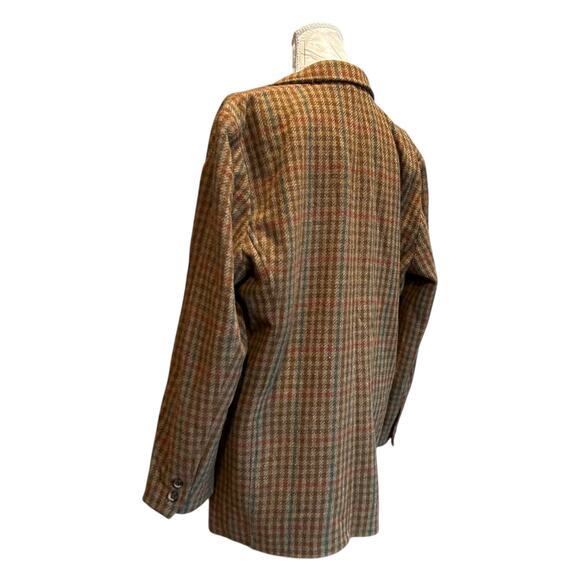 Vintage LizWear Brown Plaid Blazer Womens Sz 8 Wool Blend Academia Old Money - Picture 15 of 16